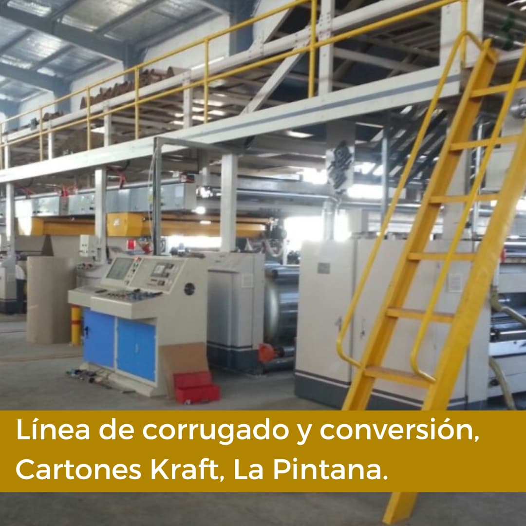Línea de corrugado, cartones kraft