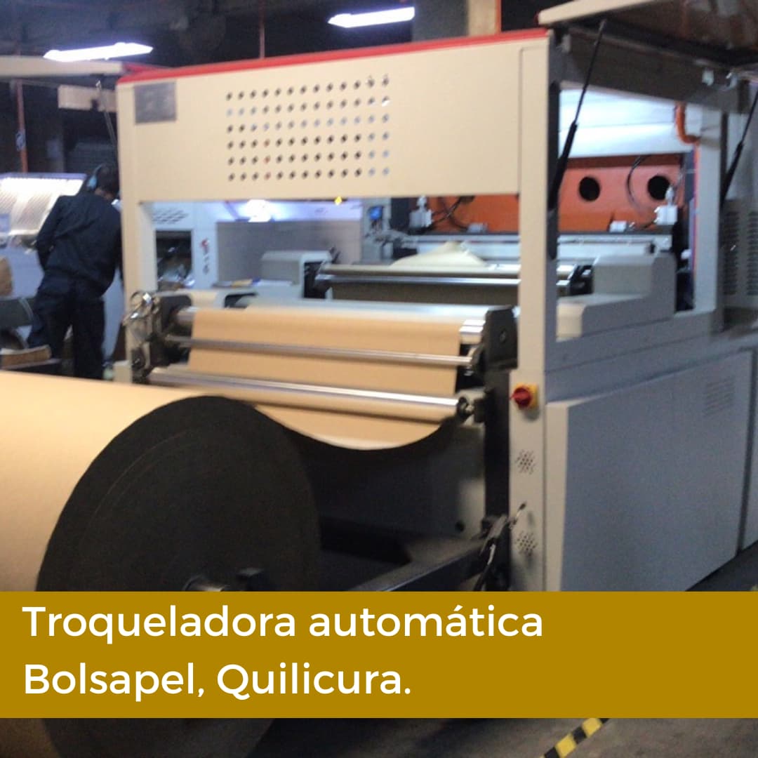 Troqueladora automática, bolsapel.